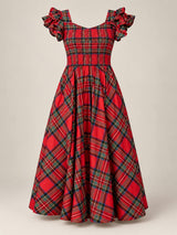 Hattie Dress in Holiday Plaid