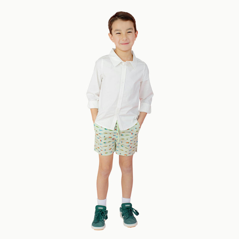 Boys' Drawstring Shorts in Fishing