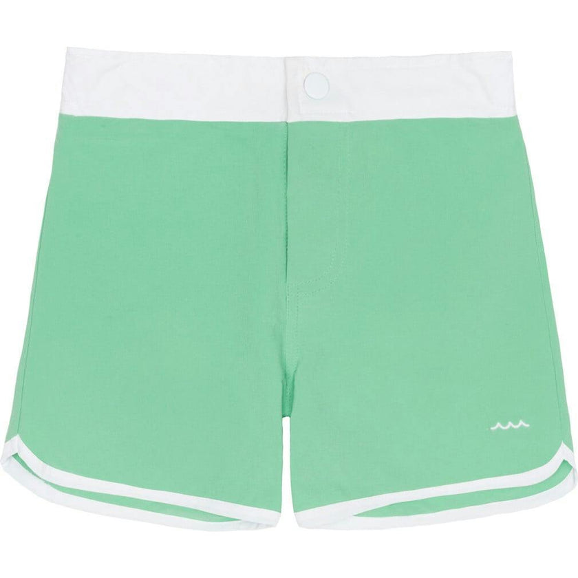 boys gustavia green board shorts