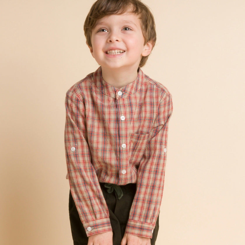 Boys Long Sleeve Check Shirt