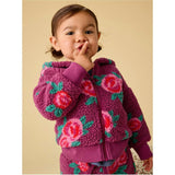 Teddy Fleece Baby Hoodie, Purple