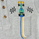 Boys Short Sleeve Polo | Race Car Graphic Pocket