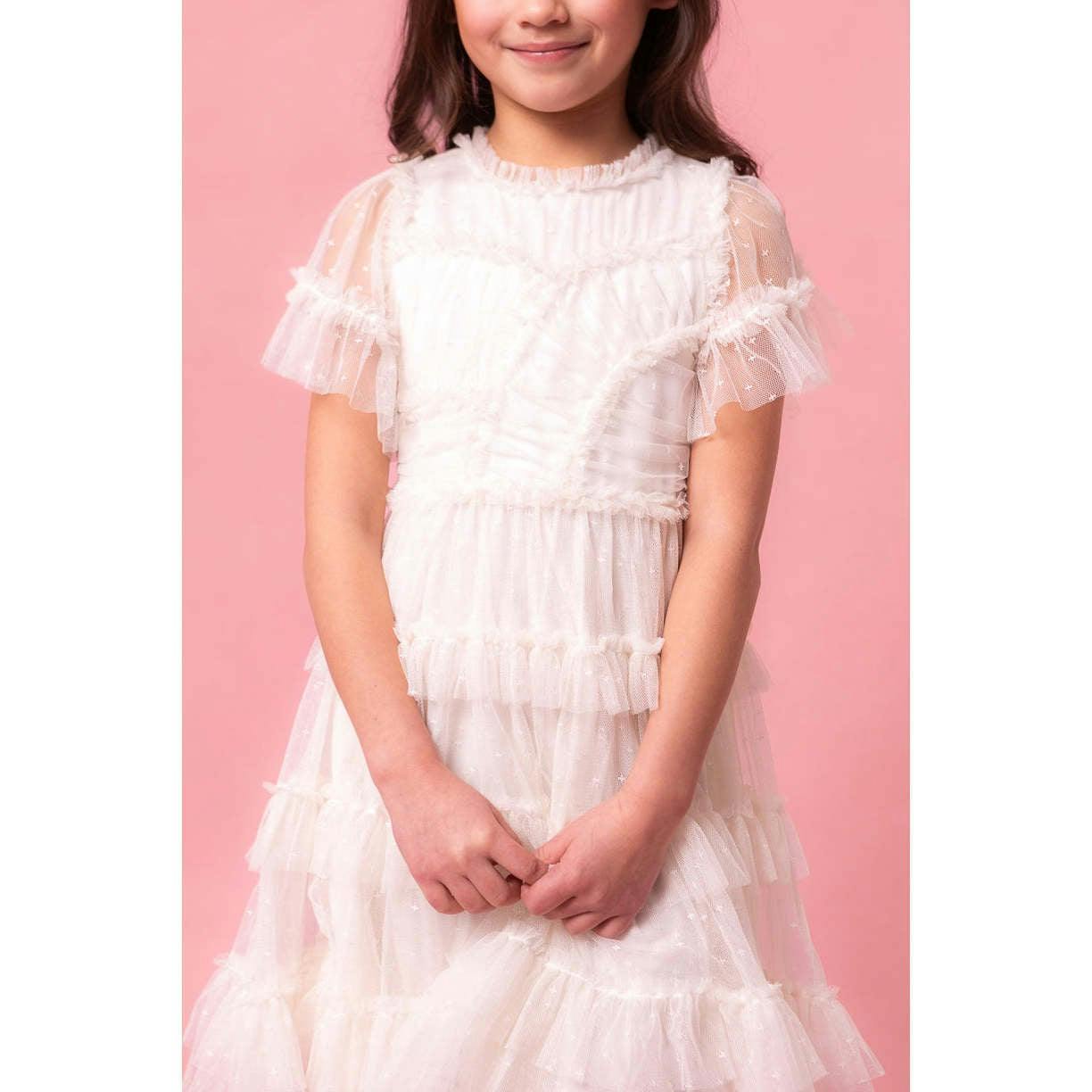 Mini Whimsical Dress in White