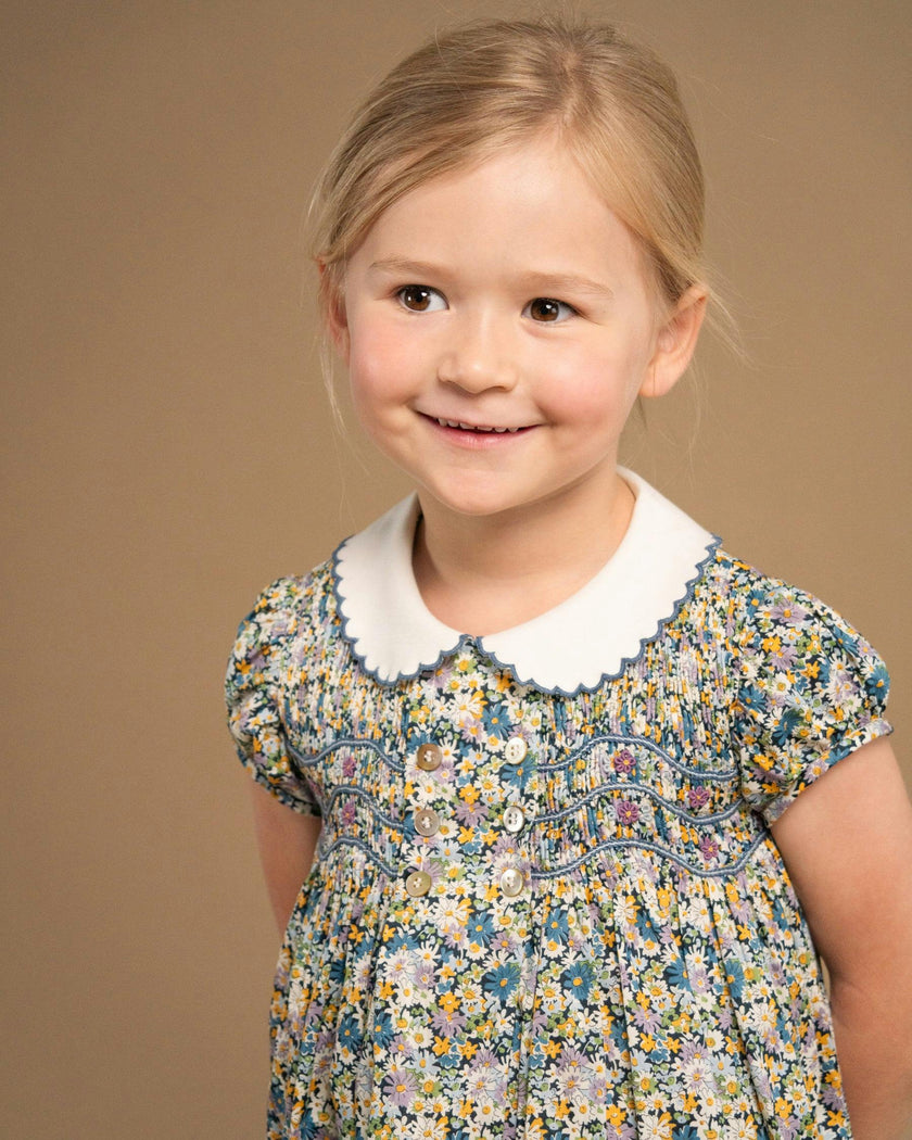 Shirley Dress Blue Green Liberty