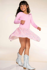Simply Soft Long Sleeve Sequin Be Happy Dress