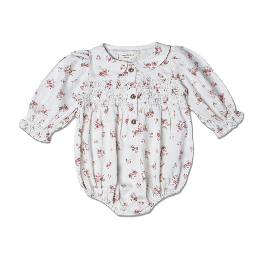 Organic Smocked Bubble Romper