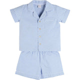 Beauchamp Gingham Short Pyjamas in Blue (18mths- 10yrs)
