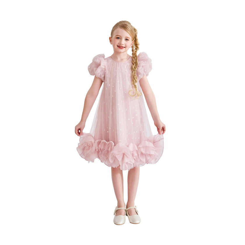 Pink Thalina Ruffle Dress