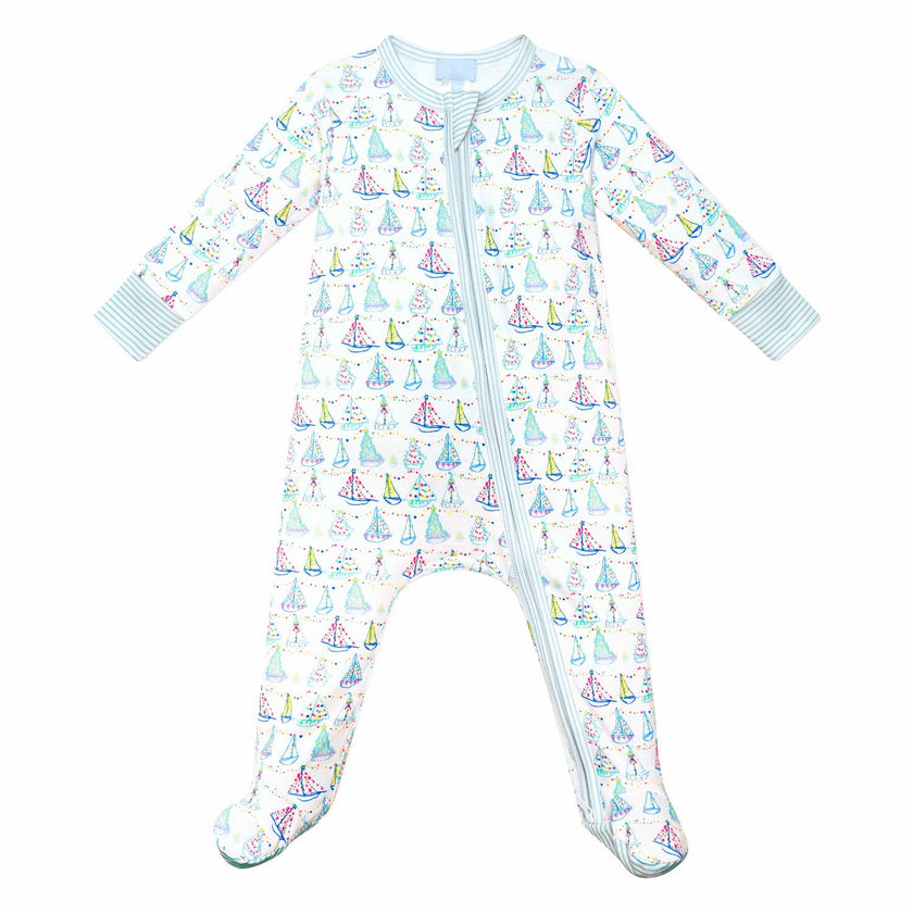 Holiday Harbor Zip Baby Onesie