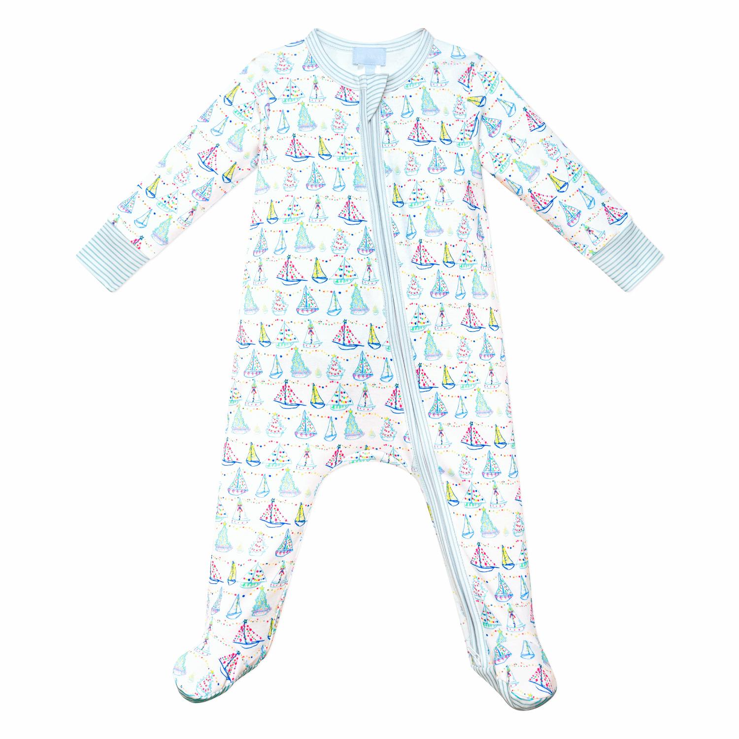 Holiday Harbor Zip Baby Onesie