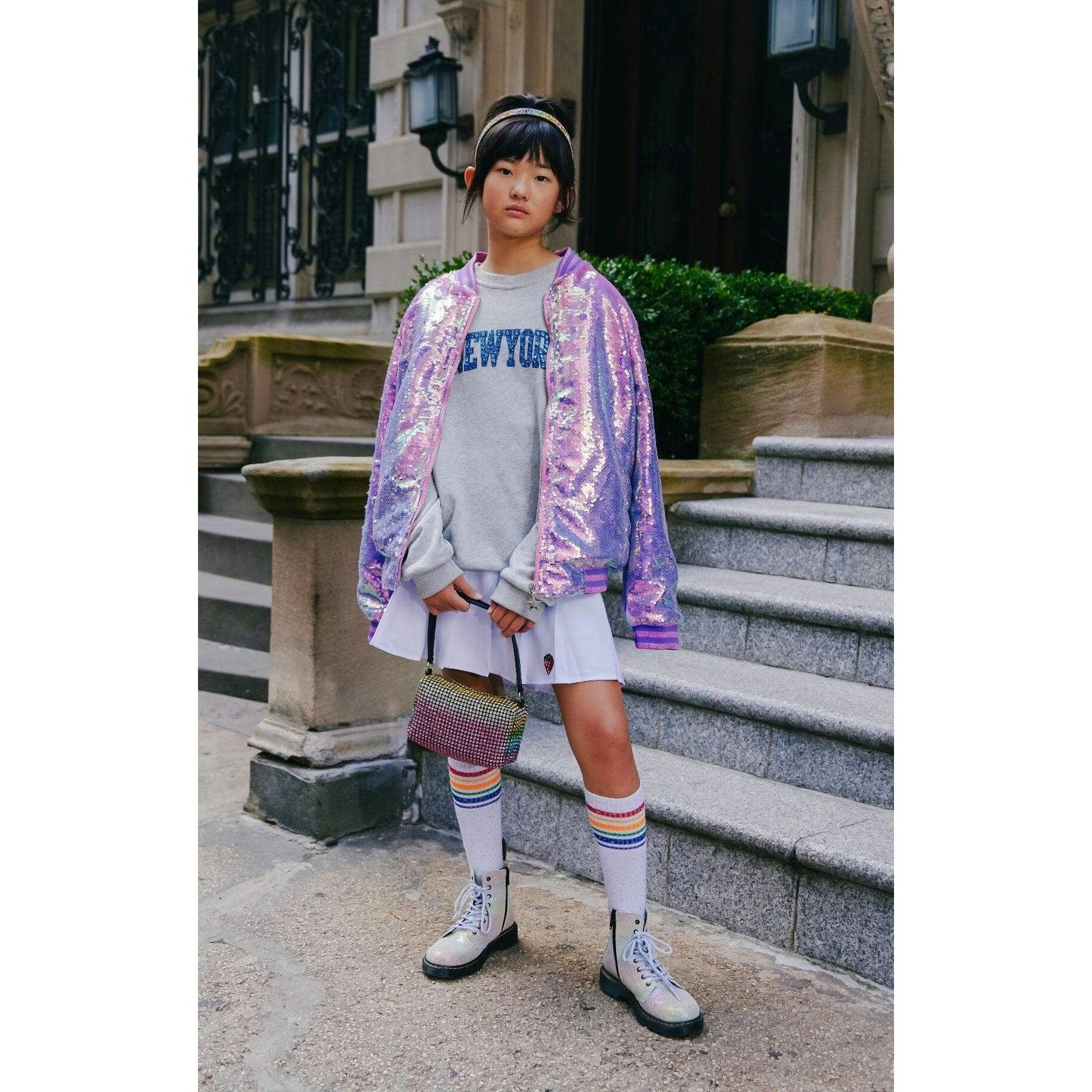 Women's Lavender Haze Sequin Bomber