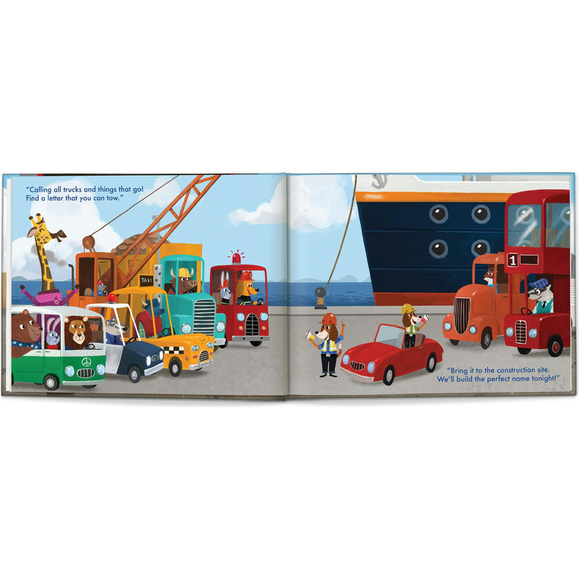 My Very Own Truck Personalized Book, 24 Piece Puzzle and Card Game Gift Set
