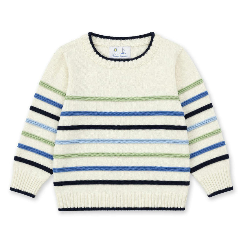 Sweater with Raised Stripes