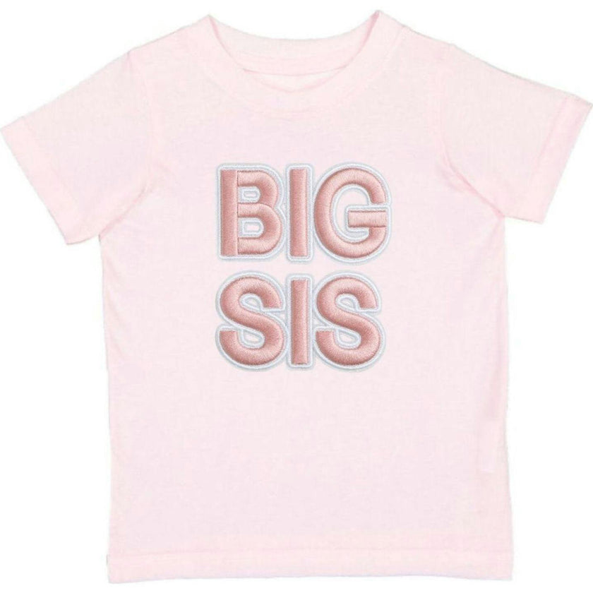Big Sis Embroidered Patch Short Sleeve T-Shirt