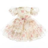 Cream Elanora Floral Organza Dress