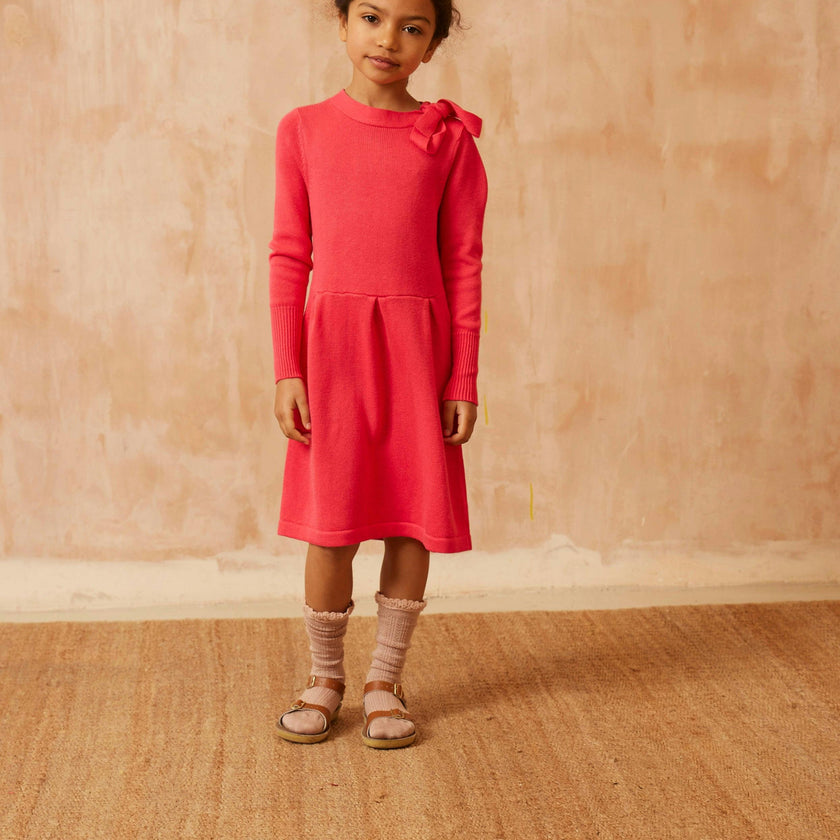 Bow Tie Dress | Raspberry