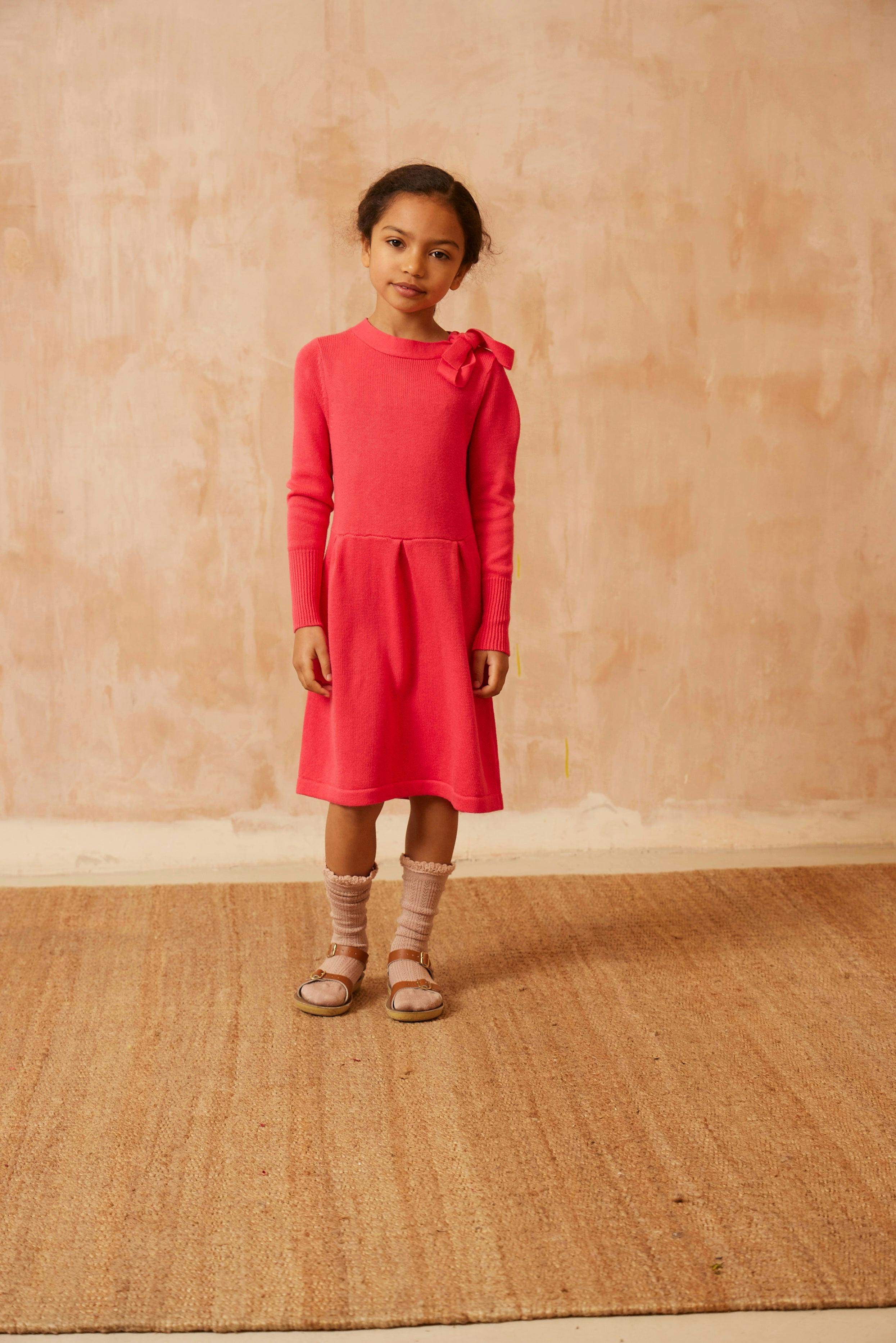 Bow Tie Dress | Raspberry