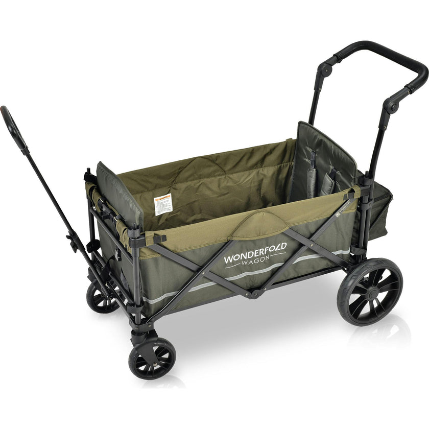 Pull & Push Double Stroller Wagon 2 Seater with Magnetic Seatbelt Buckles