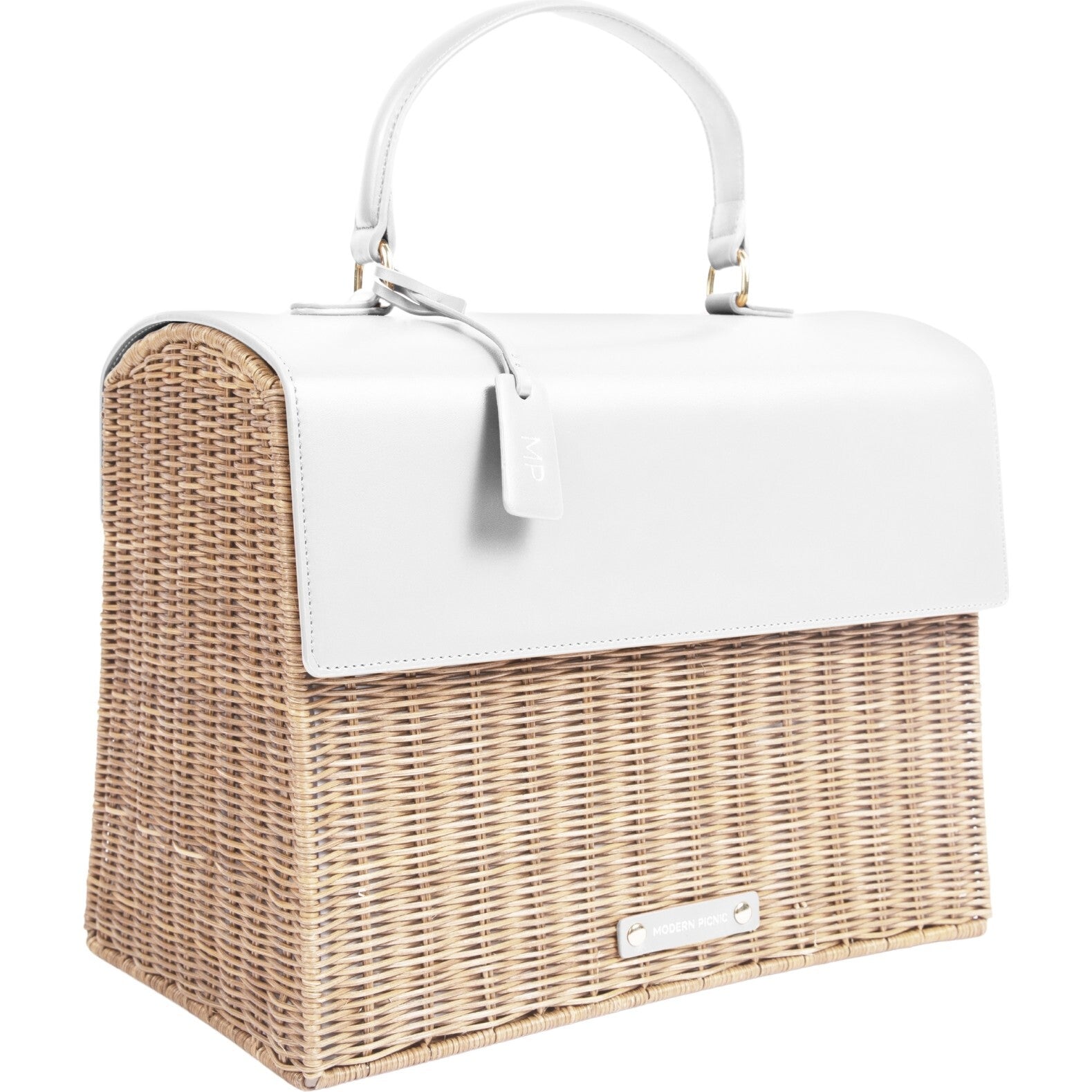 Women's Hand-Woven Wicker Large Lunchbox
