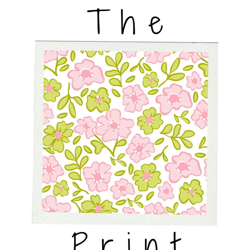 Pink and Green Floral T-Shirt Bubble