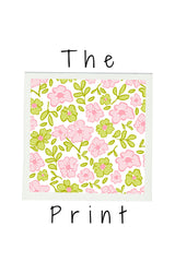 Pink and Green Floral Ruffle Romper