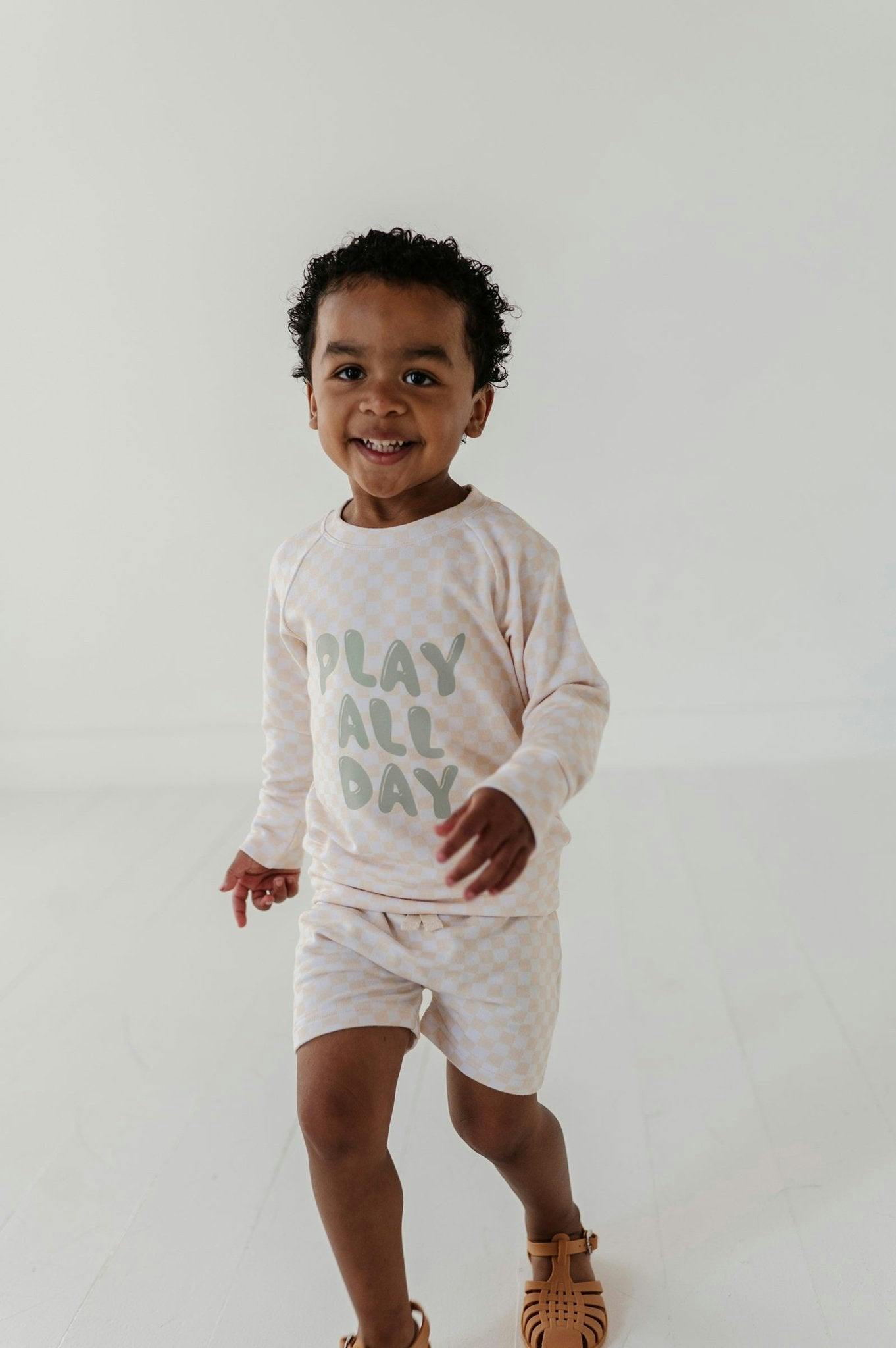 Boys Raglan Sweatshirt in Dirt Bikes
