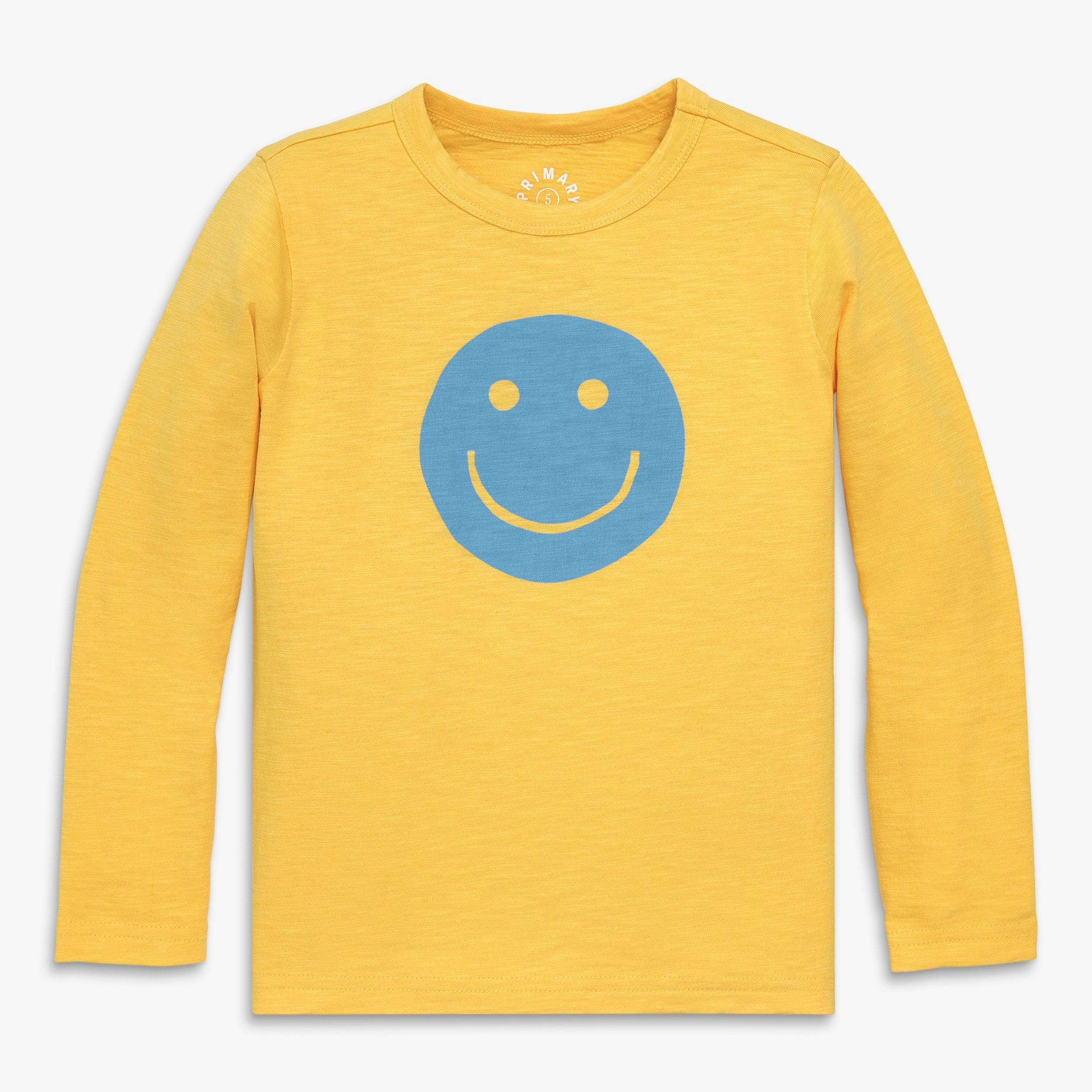 Kids long sleeve happy face tee