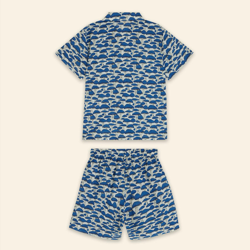 Kids Aryo Shirt and Otto Shorts Blue Mushroom