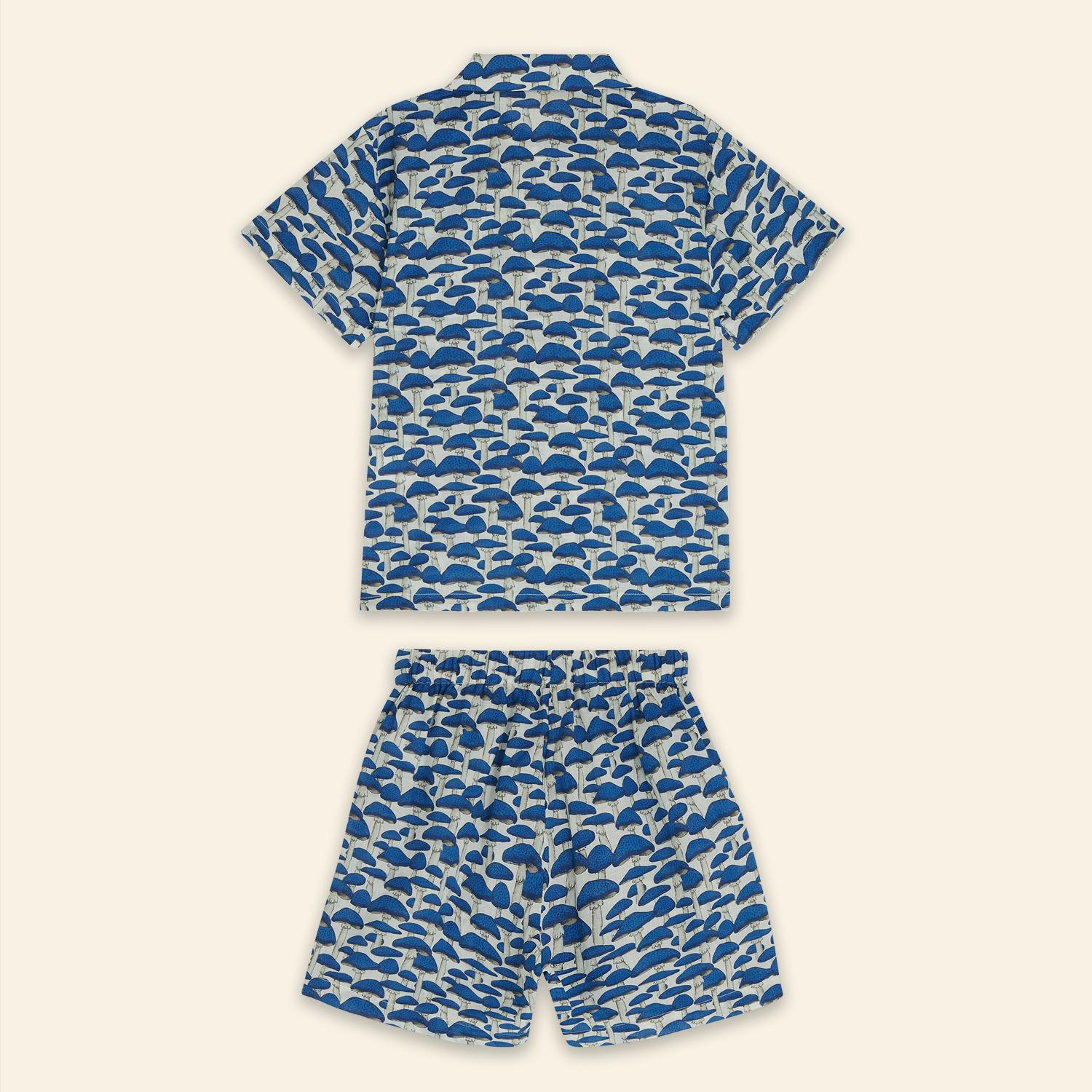 Kids Aryo Shirt and Otto Shorts Blue Mushroom