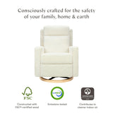 Babyletto Sigi Pro Power Recliner and Swivel Glider with Power Adjustable Headrest and Lumbar Support
