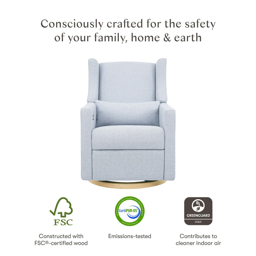 Babyletto Kiwi Electronic Recliner and Swivel Glider with USB port