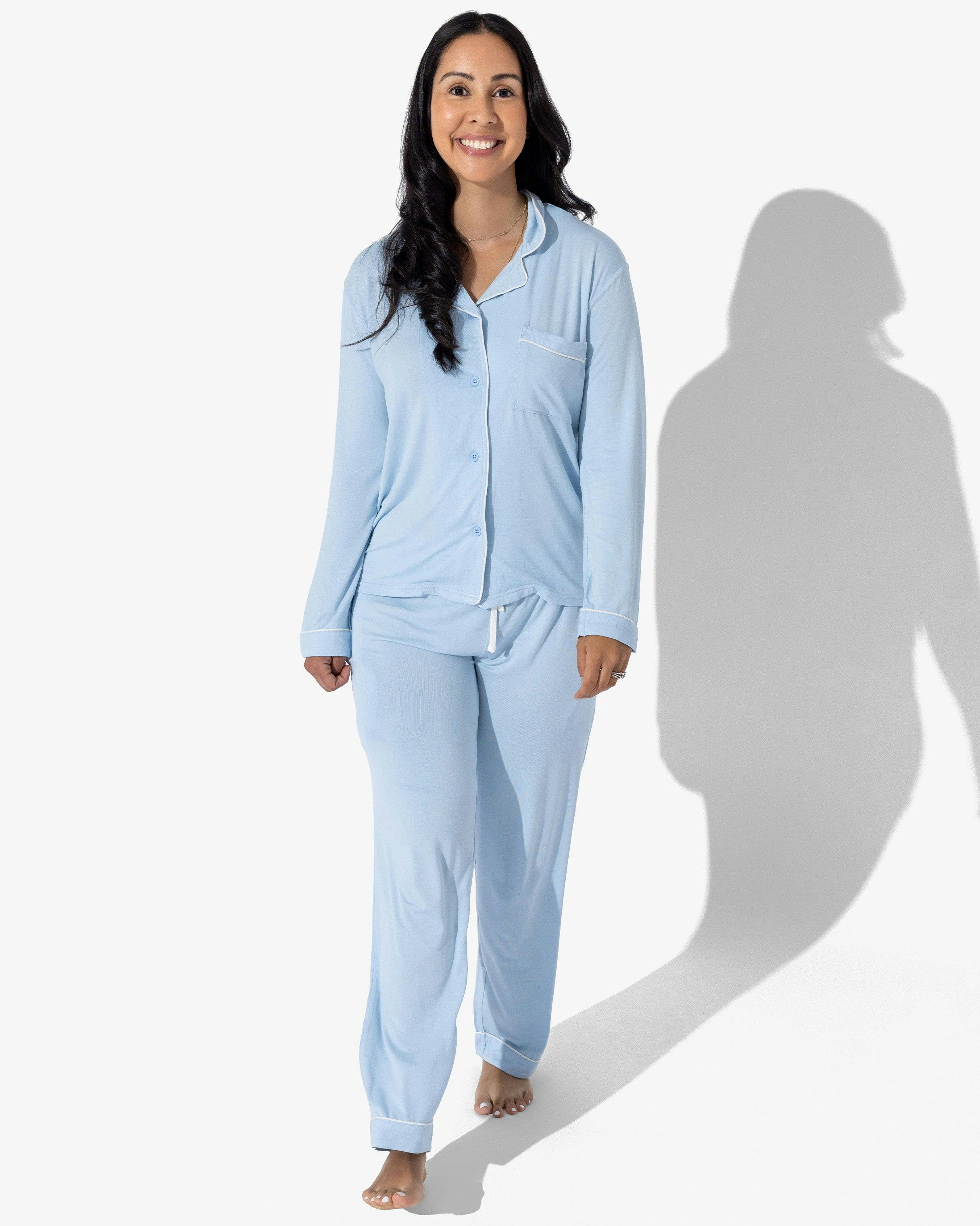 Sky Blue Bamboo Women's Pajama Set