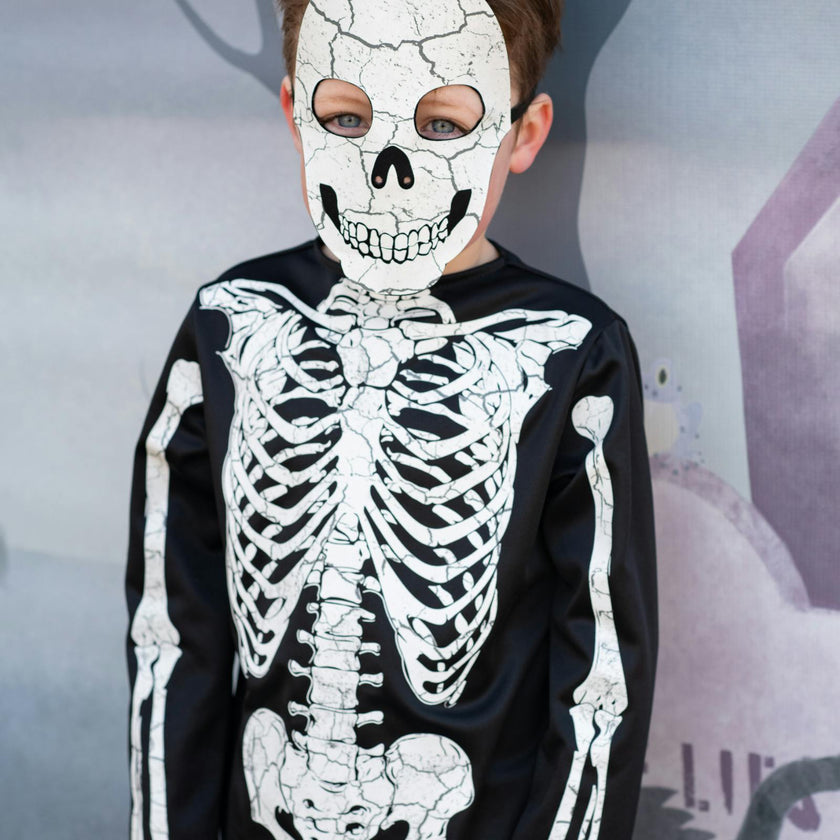 Glow in the Dark Skeleton Shirt, Pants & Mask