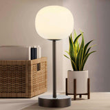 Natalia 12.25" Modern Minimalist Iron Rechargeable Integrated LED Table Lamp