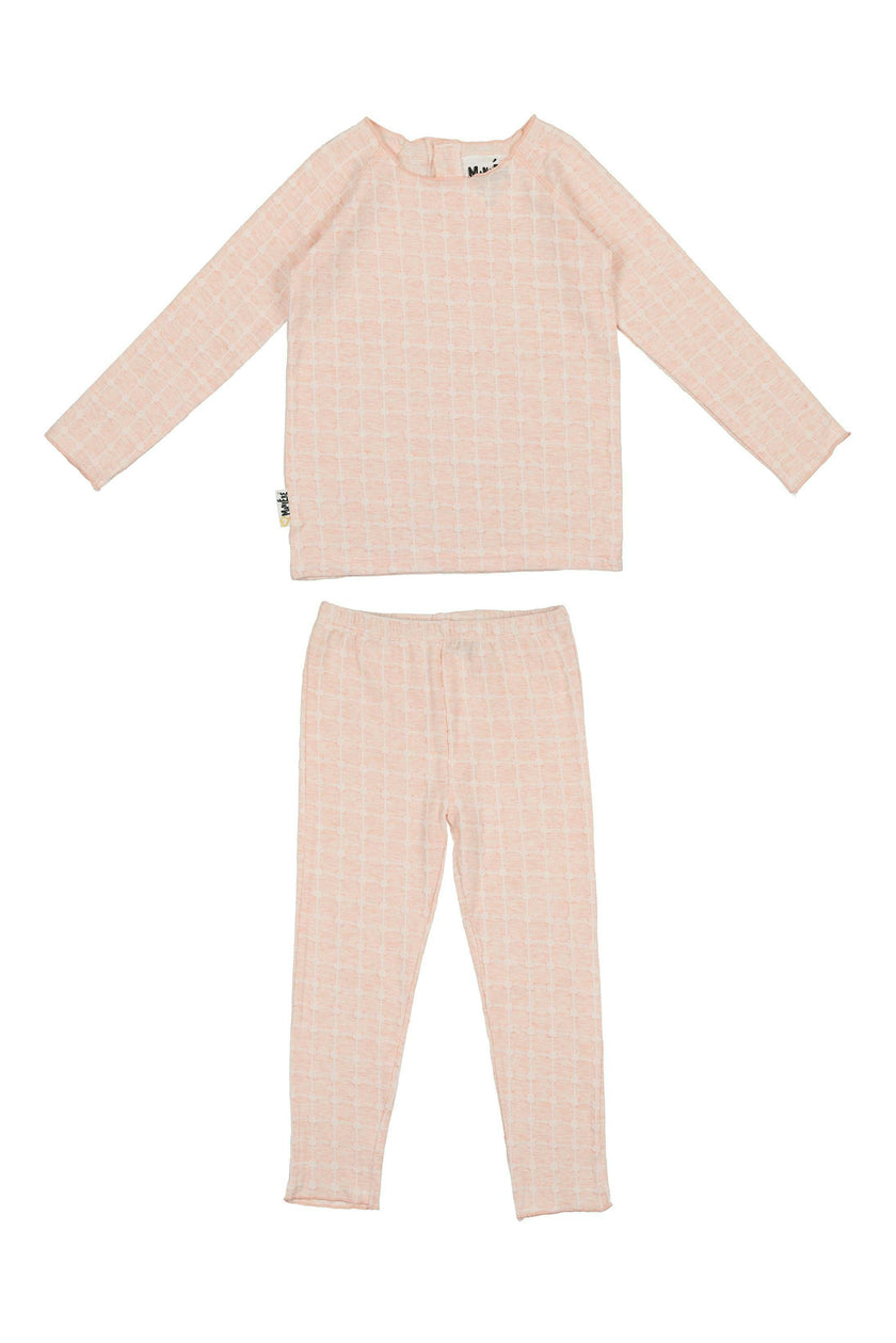 Box Design Raglan Sleeve Top & Pant Set