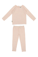 Box Design Raglan Sleeve Top & Pant Set