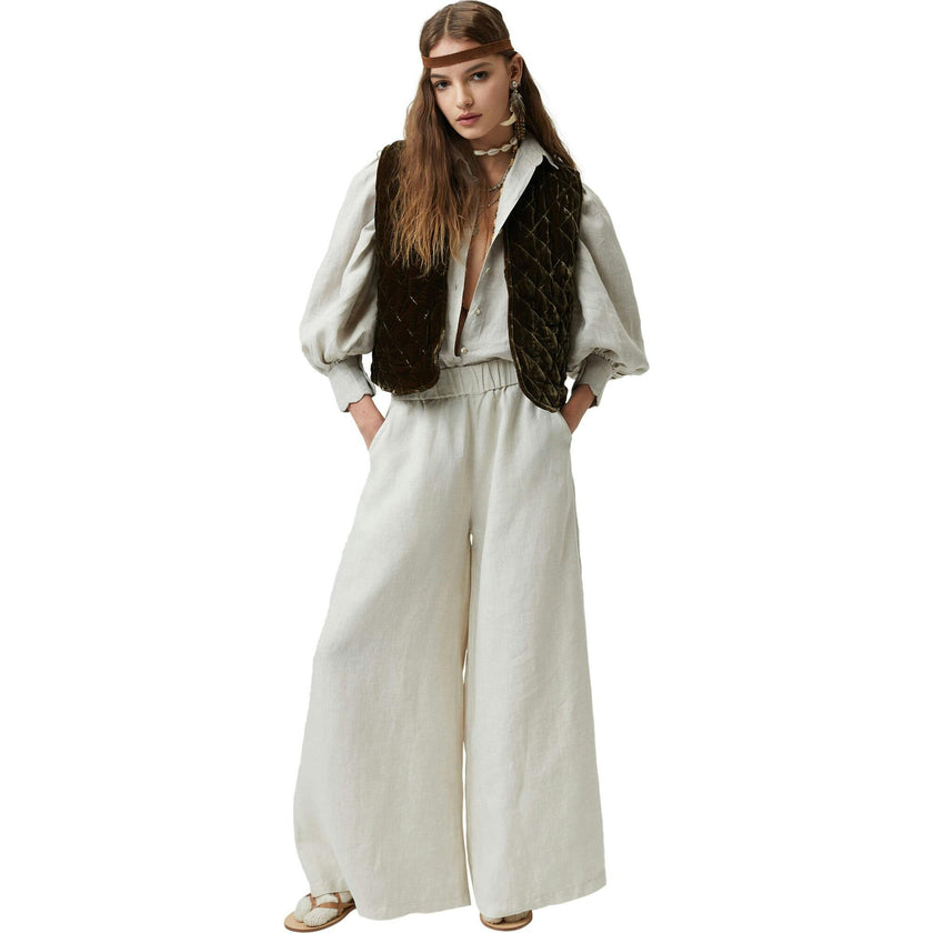 Cape Linen Pants - Natural