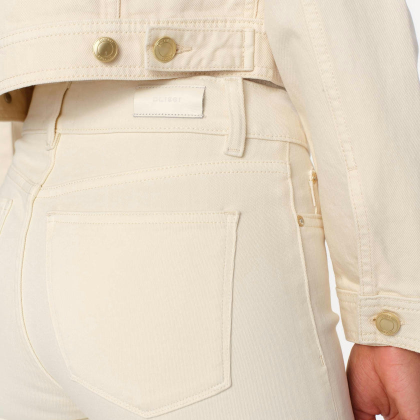 Mara Straight Mid Rise Instasculpt™ Ankle Jeans | Ecru