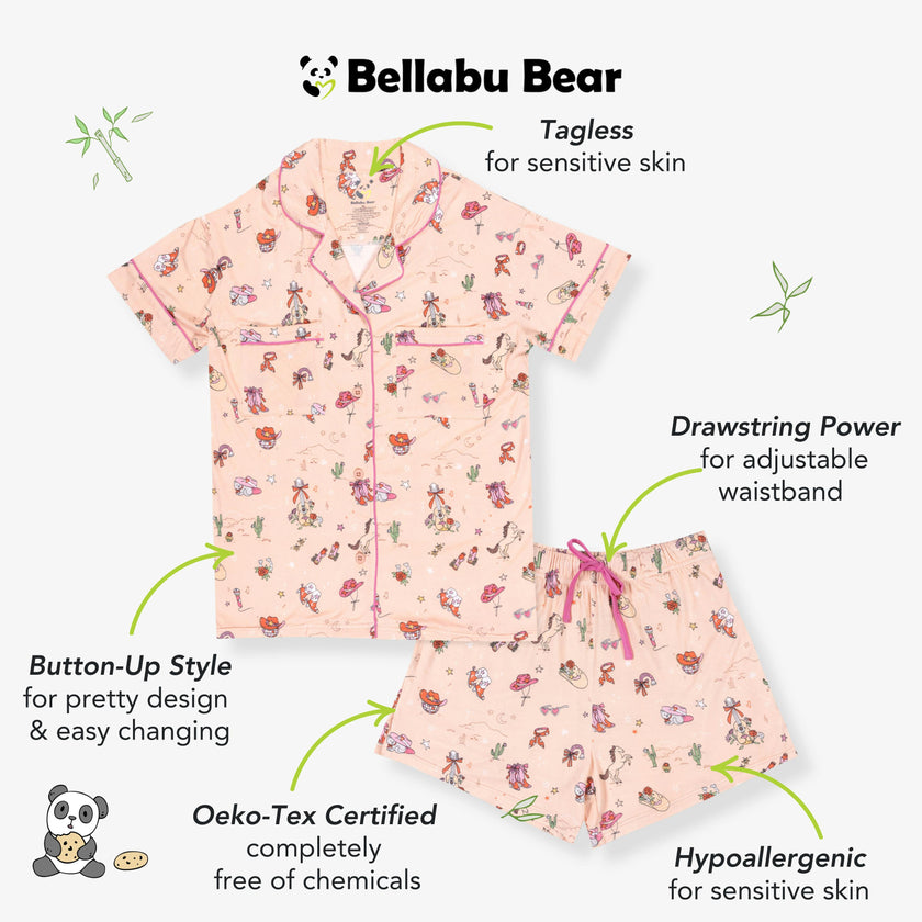 Cowgirl Bamboo Women's Pajama Short Set