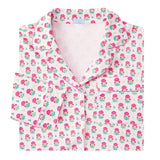 Geranium Block Women’s Button Front Long Pajama Set