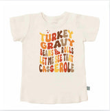 graphic tee | turkey gravy casserole