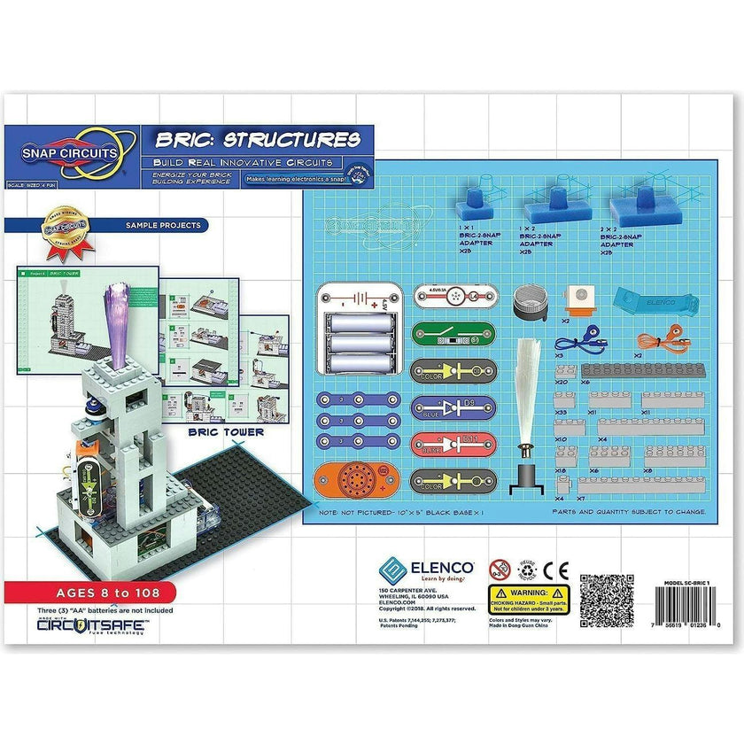 Snap Circuits BRIC: Structures STEM Electronics Activity Set w/ 20 Projects