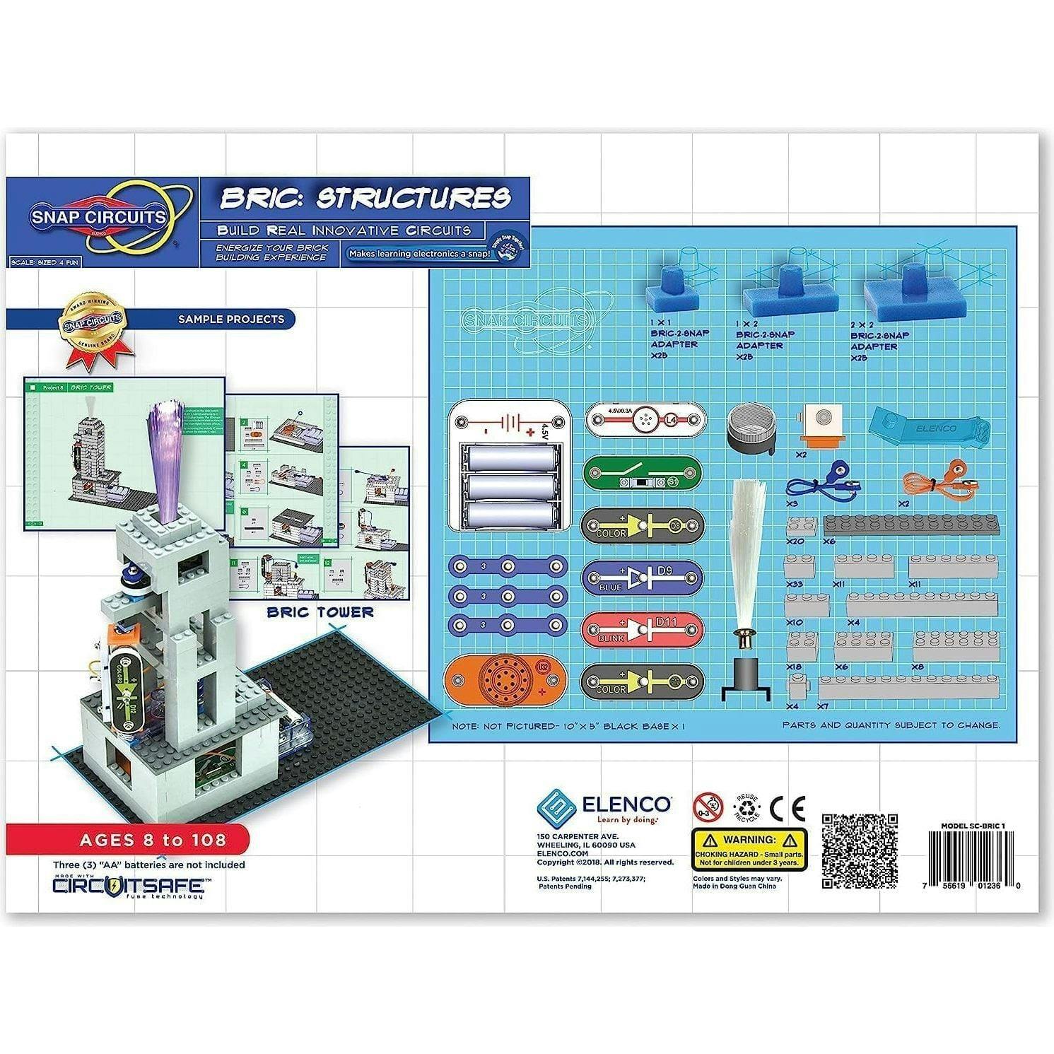 Snap Circuits BRIC: Structures STEM Electronics Activity Set w/ 20 Projects