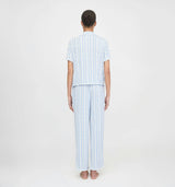 The Marina Pajama Set - Blue Petal Stripe