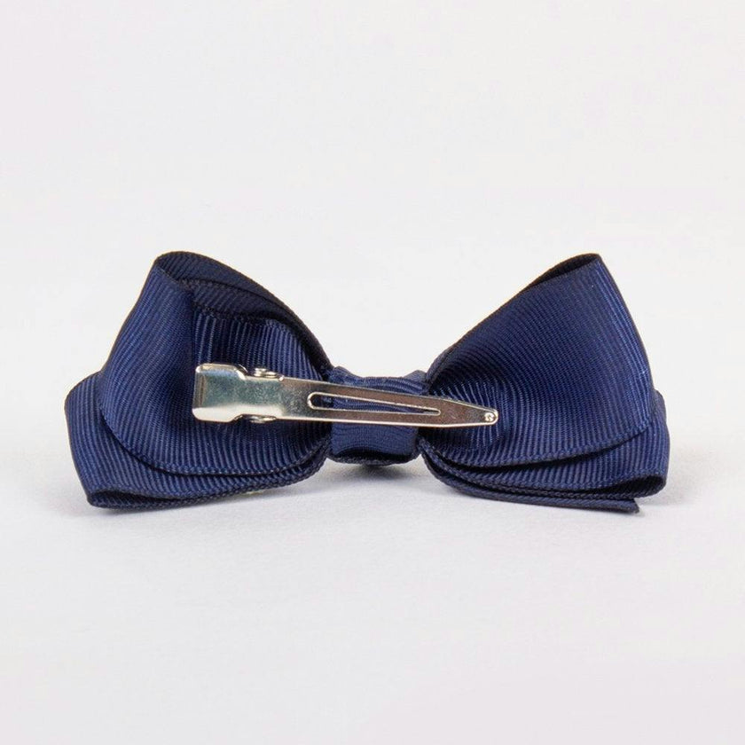 Large Bow Hair Clip in Navy