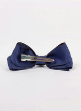Large Bow Hair Clip in Navy