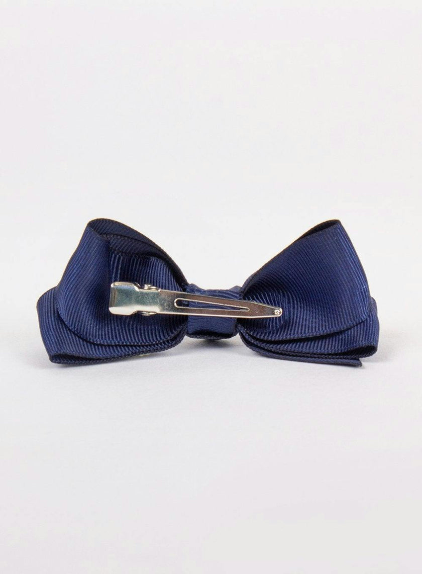 Large Bow Hair Clip in Navy