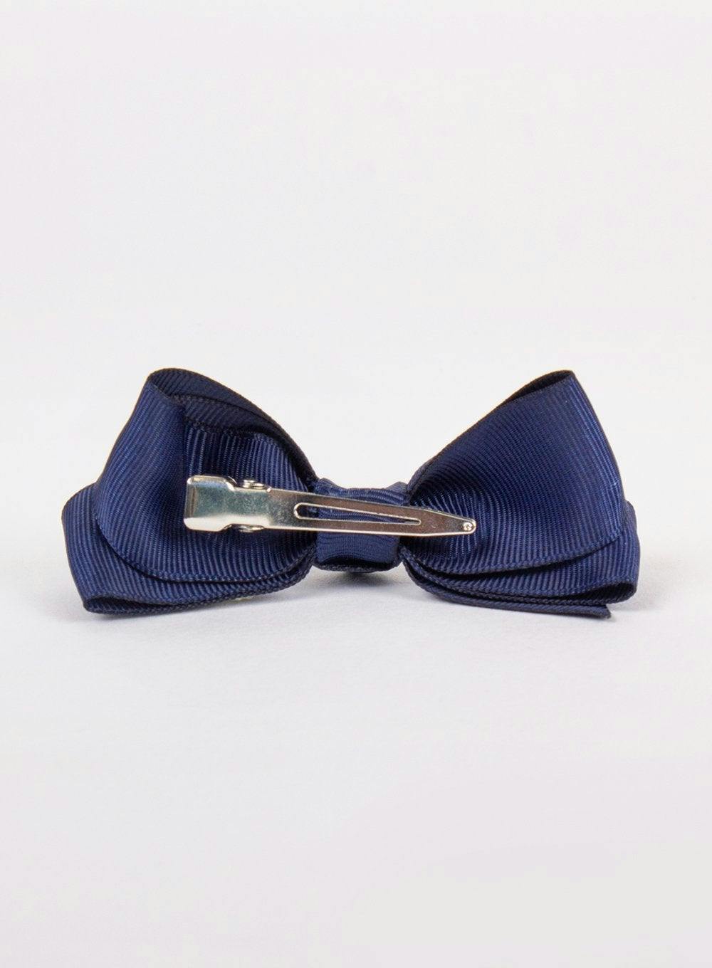 Large Bow Hair Clip in Navy
