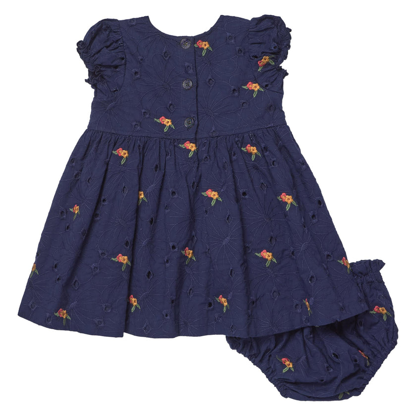 Baby Girls Eliza Dress Set - Eyelet Embroidery