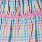 Infant Girls Plaid Dress Set | White Plaid